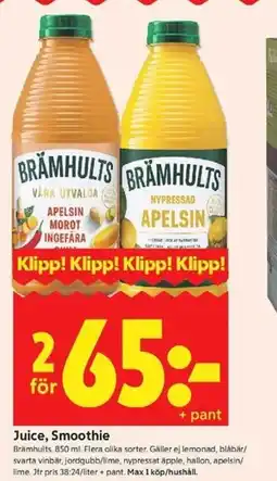 ICA Kvantum Brämhults Juice, Smoothie erbjuda