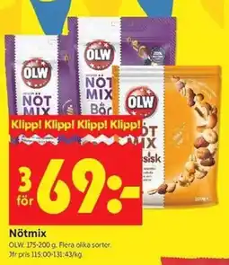 ICA Kvantum OLW Nötmix erbjuda