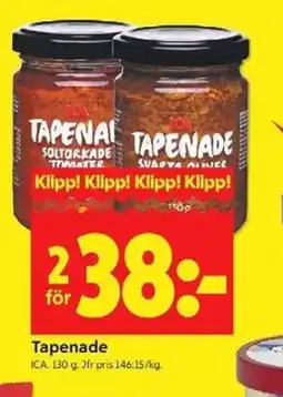 ICA Kvantum Ica Tapenade erbjuda