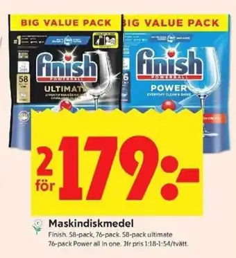 ICA Kvantum Finish Maskindiskmedel erbjuda