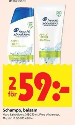 ICA Kvantum Head & shoulders Schampo, balsam erbjuda