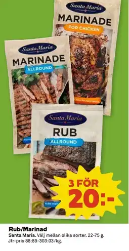 Coop Santa Maria Rub/Marinad erbjuda