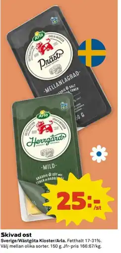 Coop Skivad ost erbjuda