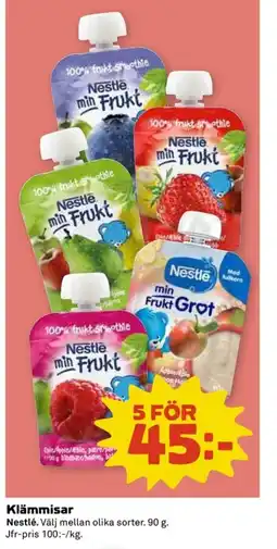Coop Nestlé Klämmisar erbjuda