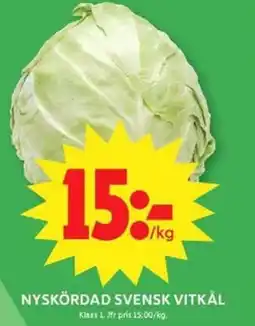 ICA Maxi Nyskördad svensk vitkål erbjuda