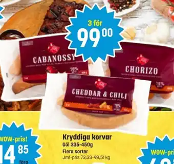Göl Kryddiga korvar