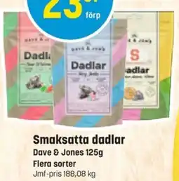 Eurocash Dave & Jones Smaksatta dadlar erbjuda