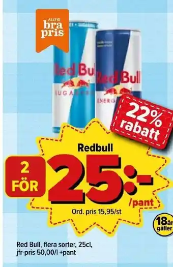Östenssons Red Bull 25cl erbjuda
