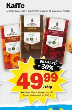 Pekås Kaffe, Medlemspris erbjuda