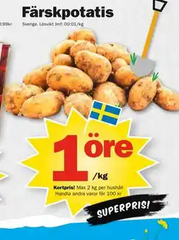 Pekås Färskpotatis, Medlemspris erbjuda