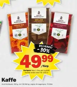 Pekås Kaffe, Medlemspris erbjuda