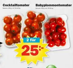 Pekås Cocktailtomater erbjuda