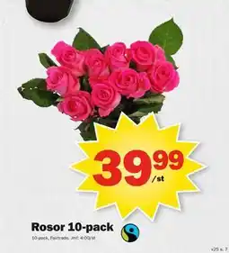 Pekås Rosor 10-pack erbjuda