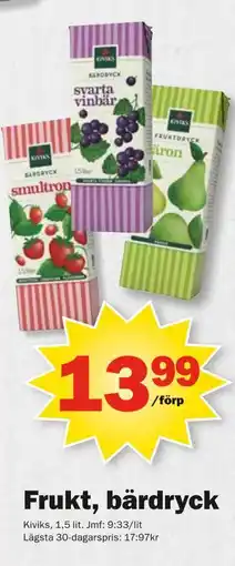 Pekås Frukt, bärdryck erbjuda