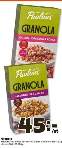 Coop Daglivs Granola erbjuda