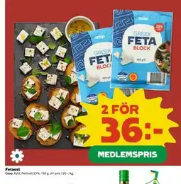 Coop Daglivs Fetaost, Medlemspris erbjuda
