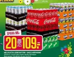 ÖoB HEL PLATTA LÄSK/VATTEN- MAX 3 KÖP/KUND erbjuda