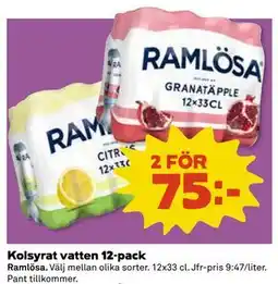 Coop Daglivs Kolsyrat vatten 12-pack erbjuda