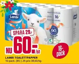 ÖoB LAMBI TOALETTPAPPER erbjuda