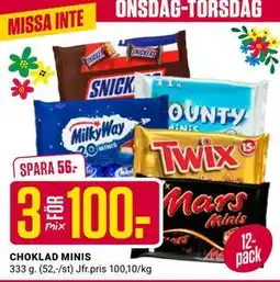 ÖoB CHOKLAD MINIS erbjuda