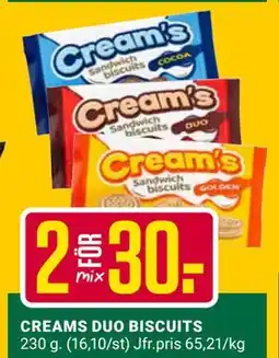 ÖoB CREAMS DUO BISCUITS erbjuda