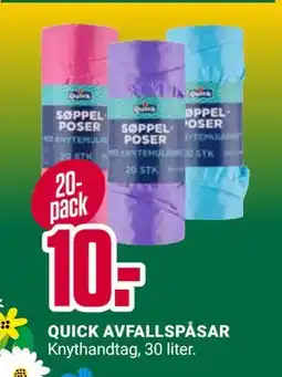 ÖoB QUICK AVFALLSPÅSAR erbjuda