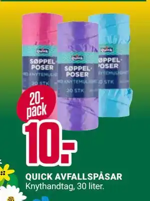 ÖoB QUICK AVFALLSPÅSAR erbjuda