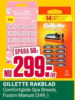 ÖoB GILLETTE RAKBLAD erbjuda