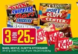 ÖoB MARS, NESTLÉ, CLOETTA STYCKSAKER erbjuda
