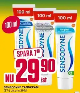 ÖoB SENSODYNE TANDKRÄM erbjuda