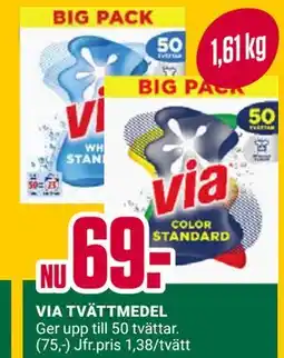 ÖoB VIA TVÄTTMEDEL erbjuda