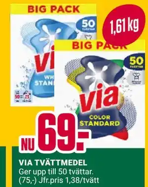 ÖoB VIA TVÄTTMEDEL erbjuda