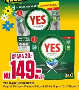 ÖoB YES MASKINDISKMEDEL erbjuda