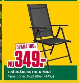 ÖoB TRÄDGÅRDSSTOL RIMINI erbjuda
