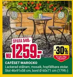 ÖoB CAFÉSET MAROCKO erbjuda