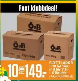 ÖoB FLYTTLÅDOR, Medlemspris erbjuda