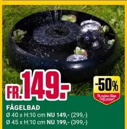 ÖoB FÅGELBAD erbjuda