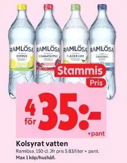 ICA Kvantum Kolsyrat vatten, Medlemspris erbjuda