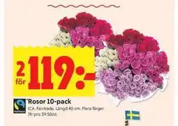 ICA Kvantum Rosor 10-pack erbjuda
