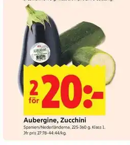 ICA Kvantum Aubergine, Zucchini erbjuda