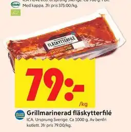ICA Kvantum Grillmarinerad fläskytterfilé erbjuda