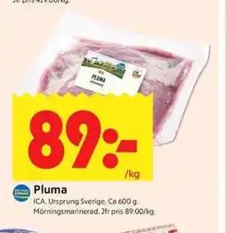 ICA Kvantum Pluma erbjuda