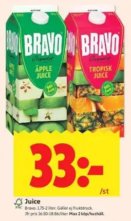 ICA Kvantum Juice erbjuda