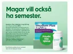 ICA Kvantum Imodium Plus Tabletter 2 mg/125 mg erbjuda