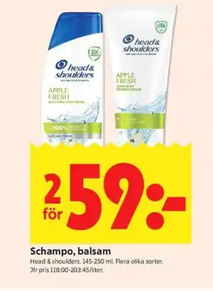 ICA Kvantum Schampo, balsam erbjuda