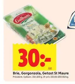 ICA Kvantum Brie, Gorgonzola, Getost St Maure erbjuda