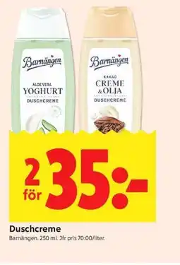 ICA Kvantum Duschcreme erbjuda