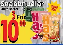 Supergrossen Snabbnudlar erbjuda