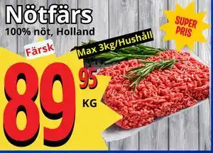 Supergrossen Nötfärs erbjuda