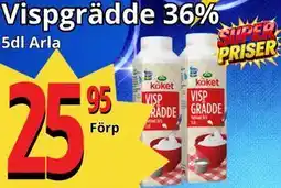 Supergrossen Vispgrädde 36% erbjuda